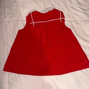 Vintage fawn togs Red Sleeveless Dress with White Trim